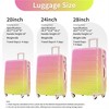 BEAFUP Set of 3  Hardshell Luggage Gradient Expandable Suitcase with Spinner Wheels and TSA Lock Lightweight 20" 24" 28" Available,Pink+Green - 3 of 4