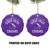 University of Sioux Falls Cougars Logo Porcelain Scalloped Holiday Christmas Tree Ornament - 2 of 4