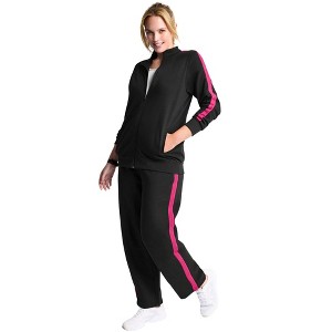Woman Within Active Side-Stripe Track Jacket - 1 of 2