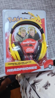 Ekids Pokemon Wired Headphones For Kids, Over Ear Headphones For