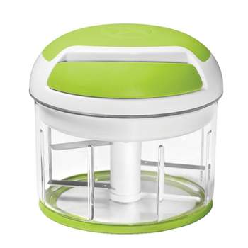 Mueller Salad Spinner with QuickChop Pull Chopper, Vegetable Washer with  Bowl, Anti-Wobble Tech, Lockable Colander Basket and Lid with Pull Cord 