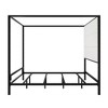 KIGFTSOD Modern Canopy Bed with Tall Velvet Fabric Upholstered Headboard Metal 4-Poster Bed Frame, Box Spring Needed - 4 of 4