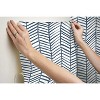 RoomMates Cat Coquillette Herringbone Peel and Stick Wallpaper Navy: Removable Vinyl, Self-Adhesive, 28 Sq Ft Coverage - image 2 of 4