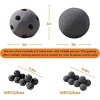 3 Inch Hollow Ceramic Fire Balls, Set 10 Fireplace Balls, Modern Accessory for Indoor/Outdoor Fire Pits or Fire Tables, Brushed Concrete Look, Black - 3 of 4