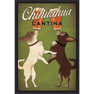Amanti Art Double Chihuahua by Ryan Fowler Canvas Wall Art Print Framed 16-in. x 23-in. - 1 of 4
