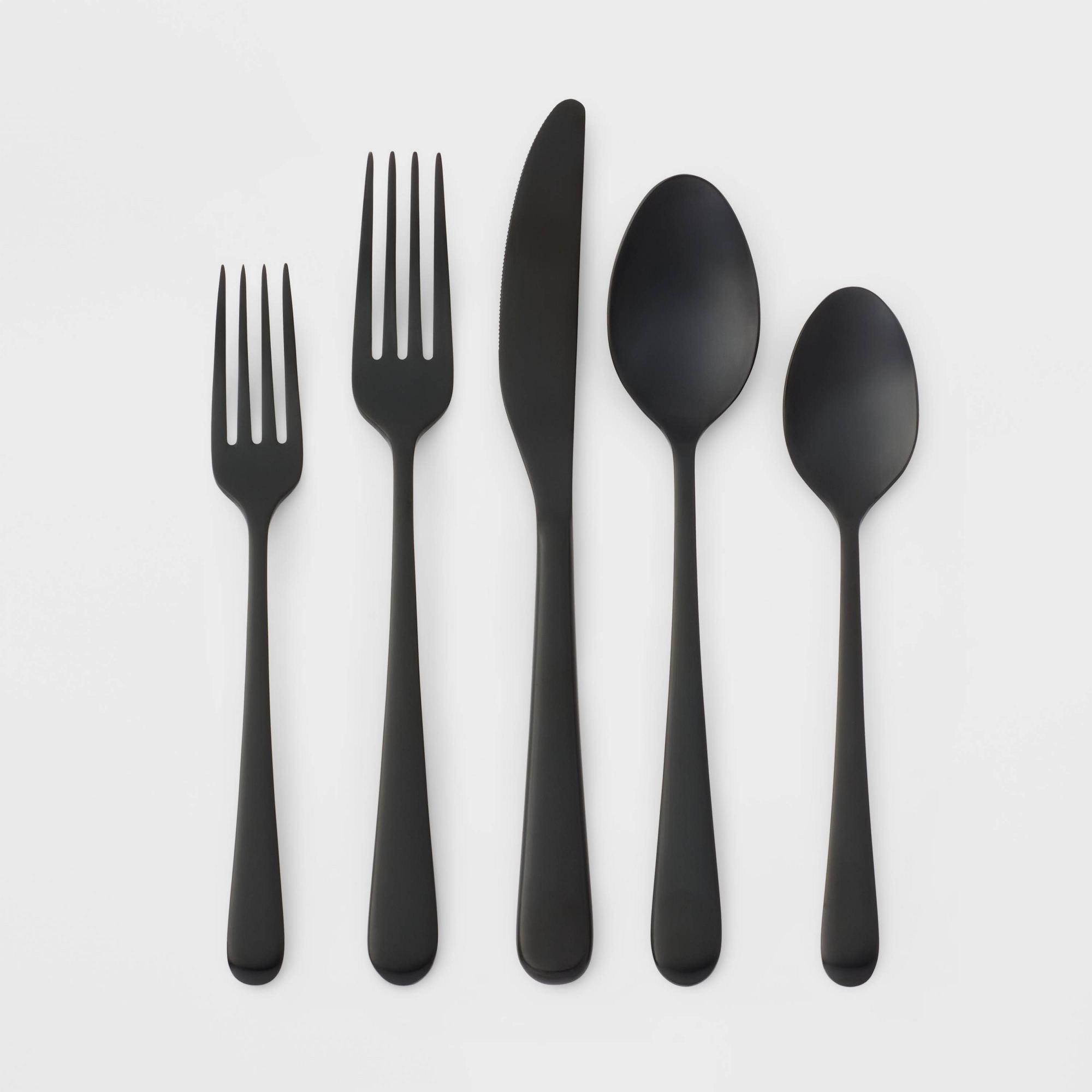 20pc Harrington Flatware Set Black - Threshold™