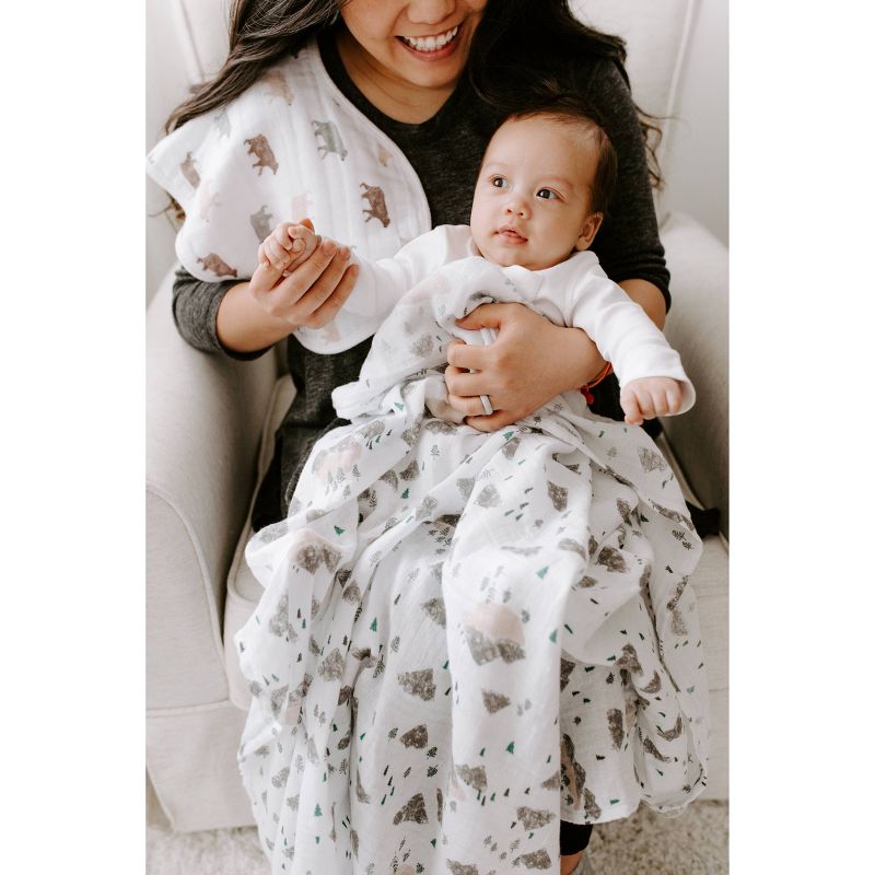aden + anais Essentials Swaddle Blanket - Bear - 4pk, 5 of 6