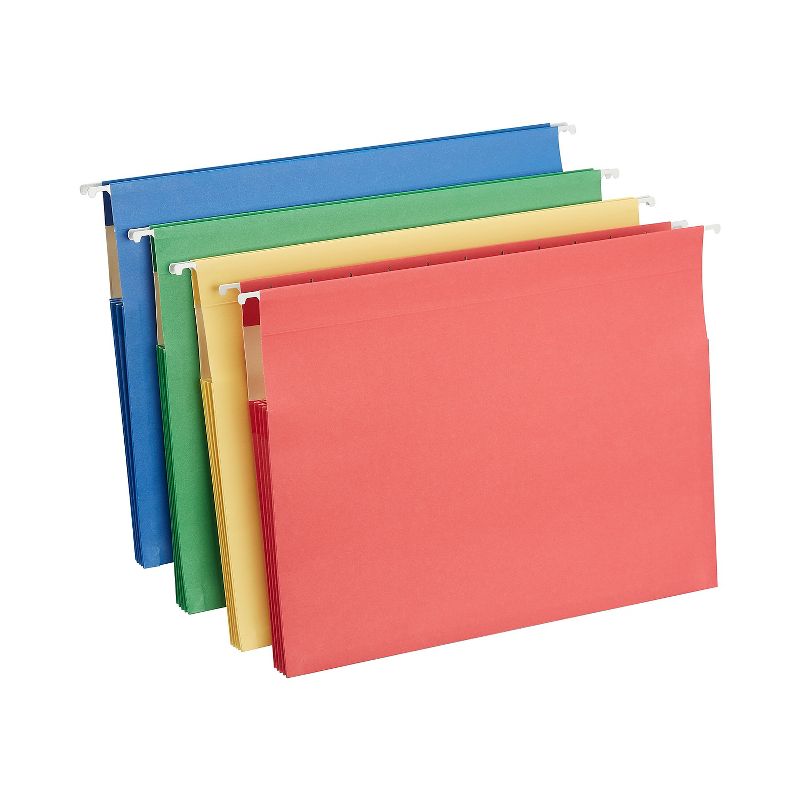 MyOfficeInnovations Hanging File Folders 3.5" Expansion Letter Size Assorted 4/PK 419192, 1 of 7