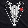 Mens Black Tuxedo T Shirt Funny Lazy Wedding Fake Suit Fancy Marriage Tee - Crazy Dog Men's T Shirt - 2 of 4