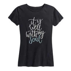 Women's - Instant Message - It Is Well With My Soul Short Sleeve Graphic T-Shirt - 1 of 4