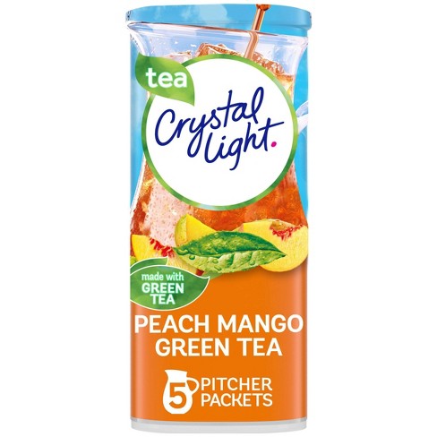 Crystal Light Peach Mango Green Tea Drink Mix 5pk 1 85oz Target