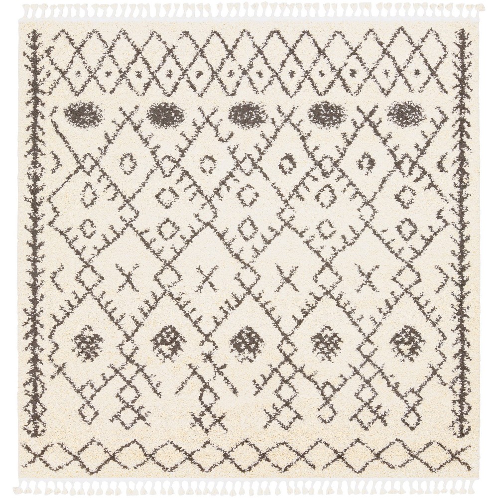 7'10inx7'10in Square Geometric Global Rugs Cream - Artistic Weavers