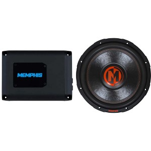 Memphis Audio PRX800.1V2 Monoblock Subwoofer Amplifier and MJP1522 Mojo Pro Series 15" Component Subwoofer With Dual 2-ohm Voice Coils - 1 of 4