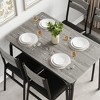 Dining Table for 4, Small Table and Chairs Set of 4, Square Dinette Set for 4 - 3 of 4