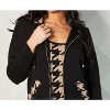 Women's Houndstooth Zip Hoodie Cardigan - Angel Apparel - 2 of 4