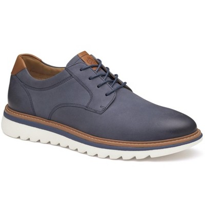 Johnston & Murphy Men's Braydon Plain Toe Dress Casual Shoe, Navy Oiled Nubuck, Size 8.5