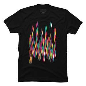 Men's Design By Humans Abstract Color Rainbow Tree Forest By Kakel T-Shirt - 1 of 2
