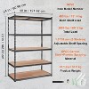QingMoon Heavy Duty Storage Shelves , 2000 lbs Capacity, 5 Tier Durable Metal Construction, Adjustable Shelving, Storage Utility Rack Shelf Unit - 3 of 4