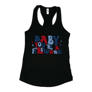 Simply Sage Market Women's Baby You're A Firework Retro Racerback Tank - 1 of 3