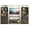 Fredees White Tall Bookcase with Doors & Shelves, Farmhouse Bookcase with LED Lights & Storage Cabinet for Bedroom and Living Room - 4 of 4