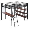 ALEXOUN Loft Bed with Desk and Storage Shelf,with 3-Tier Shelves, Whiteboard and Full Length Guardrails,for Kids, Teens - 4 of 4