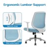 FURNIinspire Task and Office Chairs  Office Desk Chair, Swivel Wheels, and Seat-Slide Function, Blue, 26"*27"*37" - 3 of 4