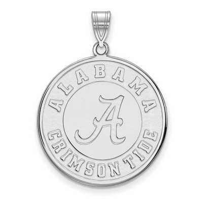 Black Bow Jewelry 14k White Gold Alabama Crimson Tide NCAA Extra Large Pendant