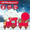 SCS Direct Train Set Metal Yard Signs, 4pc Different Large Outdoor Decorations - Includes Four 6" Stakes, XL Durable For Winter - 3 of 4