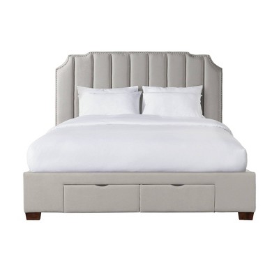 King Duncan Upholstered Storage Bed Gray - Picket House Furnishings