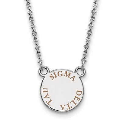 Black Bow Jewelry Sterling Silver Sigma Delta Tau Greek Life Necklace 18 Inch