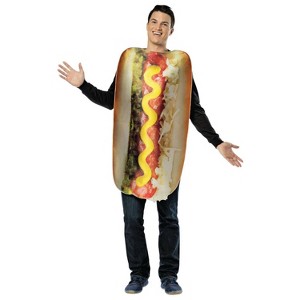 Imposta Costumes Adult Get Real Hot Dog Costume Bodysuit One Size Brown - 1 of 1