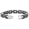 Pompeii3 Men's Steel Brushed And Black Two Tone 3.5mm Link Flexible 8.5 " Bracelet - 2 of 3