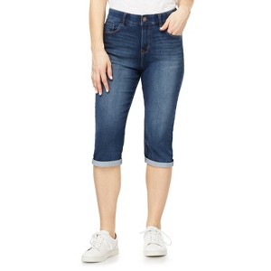 Angels Forever Young Women's 360 Sculpt 17" Mid-Rise Capri Jeans - 1 of 3