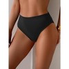 Eomenie Sexy Bikini Bottom for Women Ruched Swim Bottom Cheeky Swimsuit Mid Waisted Tankini Bottoms Only - 2 of 3