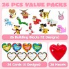 JOYIN 26 Packs Valentines Day Cards with Building Blocks, Prefilled Hearts Filled with Animal Building Blocks for Kids Classroom Exchange Prize Gift - 2 of 4