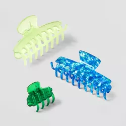 Claw Hair Clip 3pc - A New Day™ Green