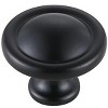 Elegant Lighting Garlande 1.2Inch Diameter Matte Black Mushroom Knob Multipack (Set of 10) - 4 of 4