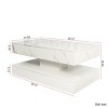 Modern LED Coffee Table with Storage Drawer and Remote-Control RGB Lights, Living Room Center Table for Home or Office-Tanpinhause - 4 of 4