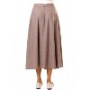 Women's Wool Flared Midi Skirt - lalavon - 2 of 4