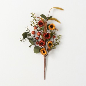 Artificial Berry And Flower Stem Multicolor 16"H - 1 of 3
