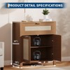 Sideboard Buffet Cabinet with Storage, Rattan Kitchen Buffet Accent Sideboard with Drawer and Adjustable Shelves, Coffee Bar Cabinet - 2 of 4