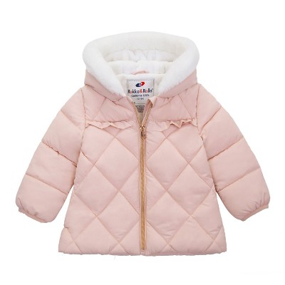 Rokka&rolla Infant Girls' Puffer Jacket Baby Fleece Lined Winter Coat ...