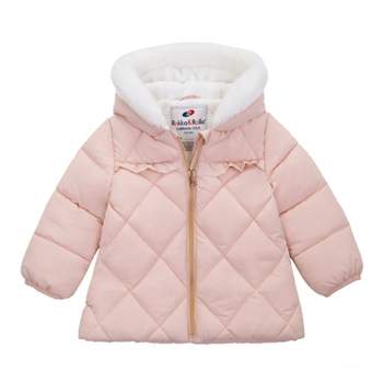 Rokka&Rolla Infant Toddler Girls' Puffer Jacket Baby Fleece Lined Winter Coat