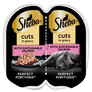 Sheba Perfect Portions Cuts in Gravy Gourmet Salmon Flavor Wet Cat Food - 1 of 4
