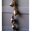 2 x Set of Four Rustic Iron Hanging Bells on Rope – 26" Vintage Christmas Door Hanger Decor by Kalalou - 3 of 3
