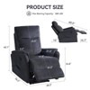 Aukfa Electric Power Recliner Chair, Breathable Fabric Reclining Chair with USB Ports, Bedroom Living Room - 3 of 4
