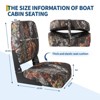 Garvee 2 Pack Boat Seats Low Back, Folding Fishing Boat Chair with Thickened Sponge Padding and Hinge for Sightseeing Boat, Speedboat, Canoe - 2 of 4