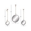 Set of 3 Modern Iron Framed Wall Mirrors with Rope Hangers - Olivia & May: Industrial Style, No Assembly Required - 3 of 3