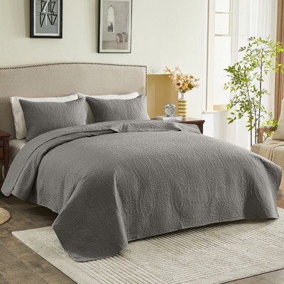 Inhand Microfiber Quilt Bedding Set, Soft Lightweight Coverlet For All Season