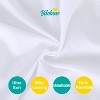 Biloban Crib Skirt - Dust Ruffle with Lovely Pompoms, 14" Drop, White (for Standard Crib/ Toddler Bed) - 3 of 4